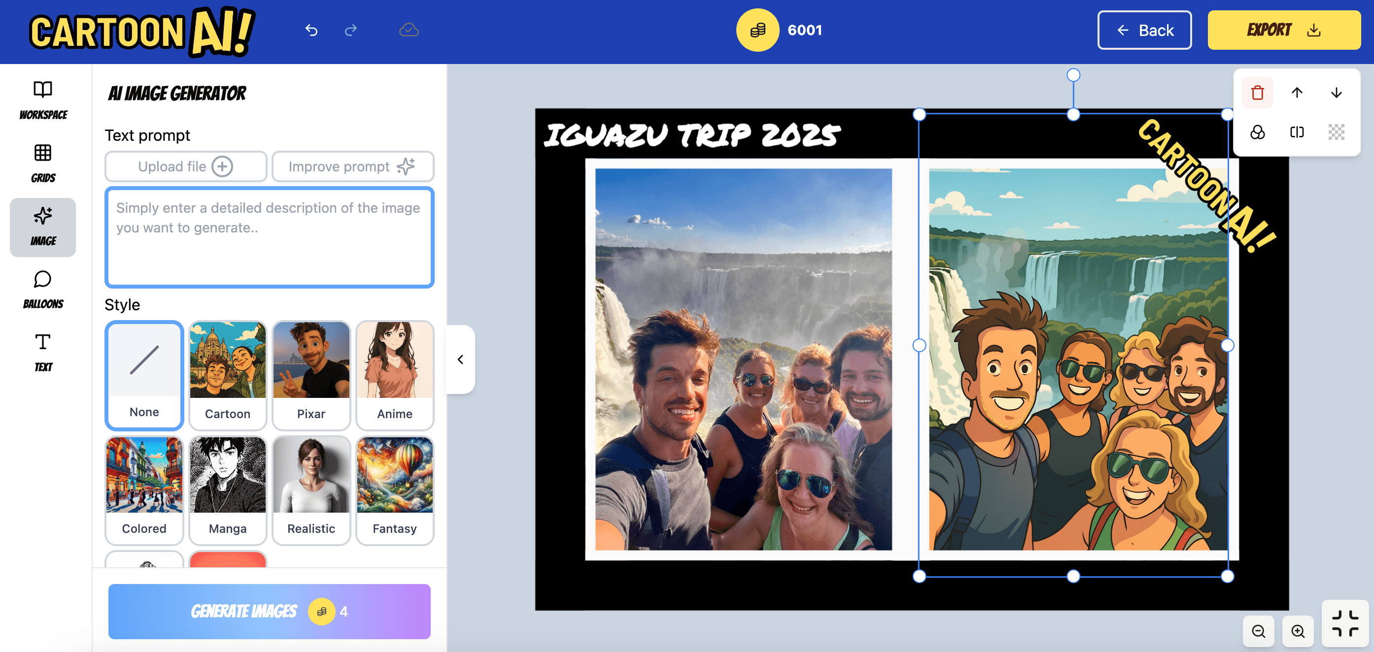 CartoonAI Dashboard Preview